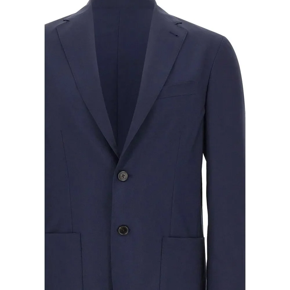 New With Tags Corneliani Navy Blue Stretch Blazer Jacket Size 50R/40R $1595.00